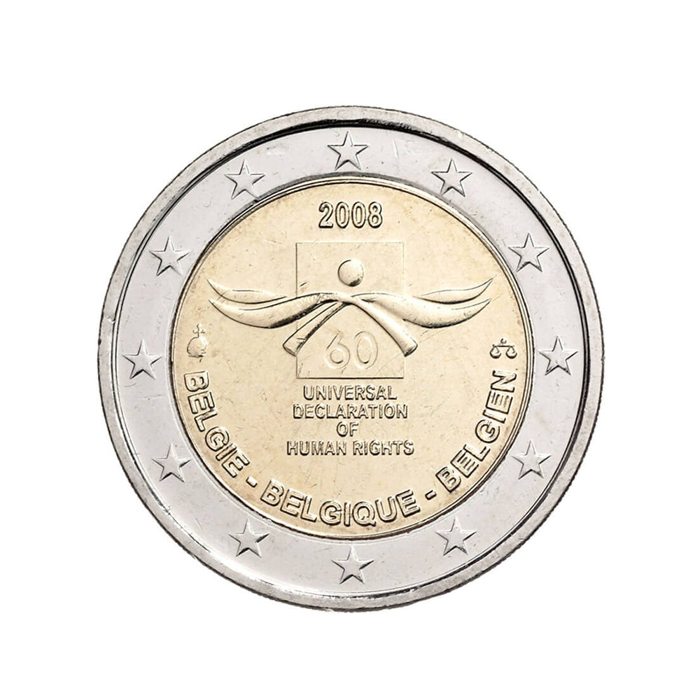 Belgique 2008 - 2 Euro Commémorative - Droit de l'Homme