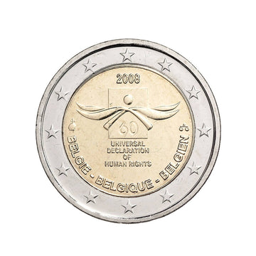 Belgien 2008 - 2 Euro Gedenk - Menschenrechte