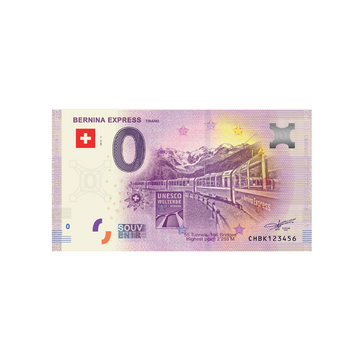 Souvenir ticket from zero euro - Bernina Express Tirano - Switzerland - 2019