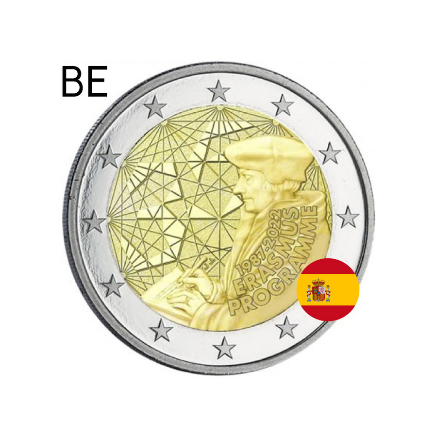 Espagne - 2 Euro Commémorative BE - 35 ans du Programme Erasmus - 2022