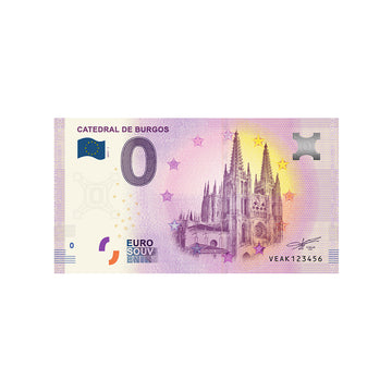 Billet souvenir de zéro euro - Catedral de Burgos - Espagne - 2018