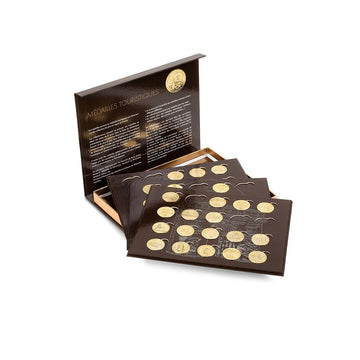 Coffret PRESSO pour 80 médailles souvenir, avec 4 plateaux