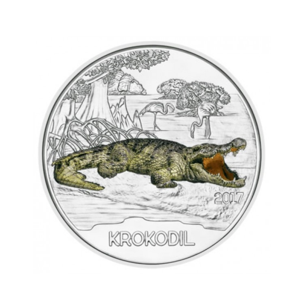 Áustria 2017 - 3 euros comemorativo - Crocodilo - 3/12