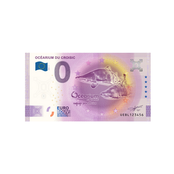 Bilhete de lembrança de zero a euro - Océarium du Croisic - França - 2022