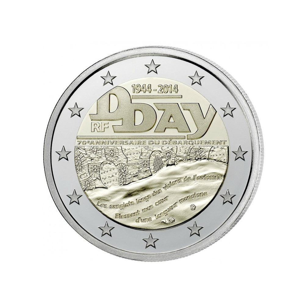 Frankrijk 2014 - 2 euro herdenkingsmedewerkers - d -day