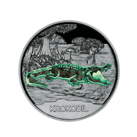 Áustria 2017 - 3 euros comemorativo - Crocodilo - 3/12