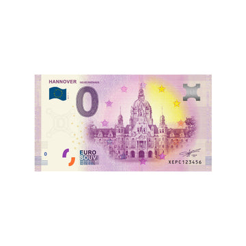 Billet souvenir de zéro euro - Hannover - Allemagne - 2022