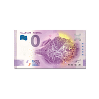 Bilhete de lembrança de zero a euro - Hallstatt - Áustria - 2020