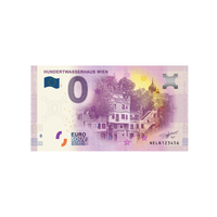 Souvenir ticket from zero Euro - Hundertwasserhaus Wien - Austria - 2017