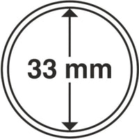 Capsule per parti di valuta Diametro interno 33 mm.