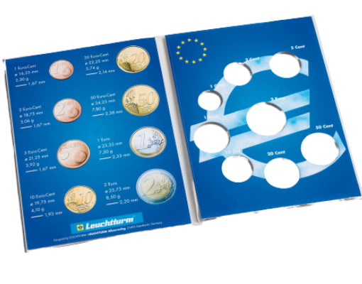 Carte de collection pour 1 série de pièces d'euro