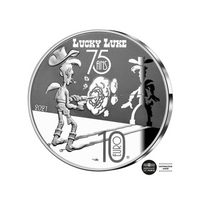 Lucky Luke - Un Cow-Boy dans le coton - Monnaie de 10€ Argent - BE 2021
