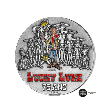 Lucky Luke 75 anni - Bronzo d'argento colorato - 2021