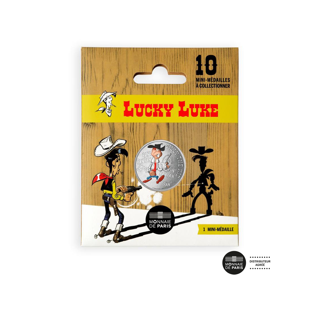 lucky luke mini medaille billy the kid 