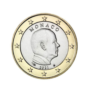 Mônaco 2021 - 1 Euro comemorativo - UNC