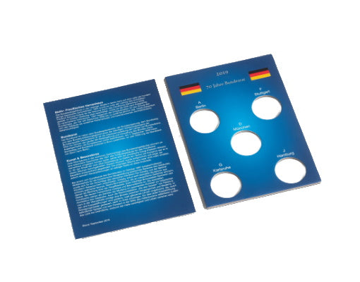 Mappa per 5 pezzi di 2 euro tedeschi commemorativi federali consulenza (2019)