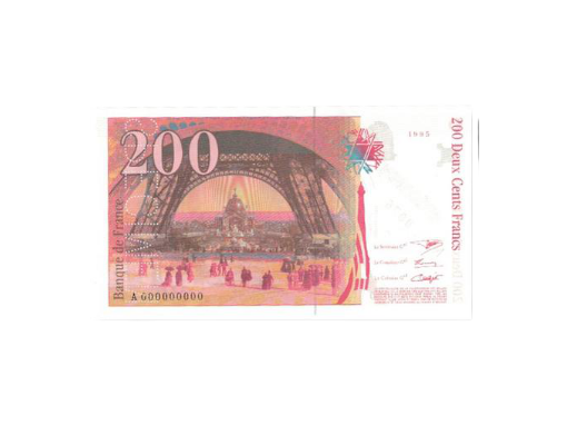 Eiffel ticket van 200 Francs
