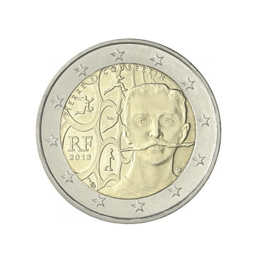 2 euro pierre de coubertin france 2013
