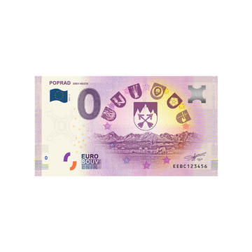 Biglietto souvenir da zero a euro - Poprad - Slovacchia - 2019