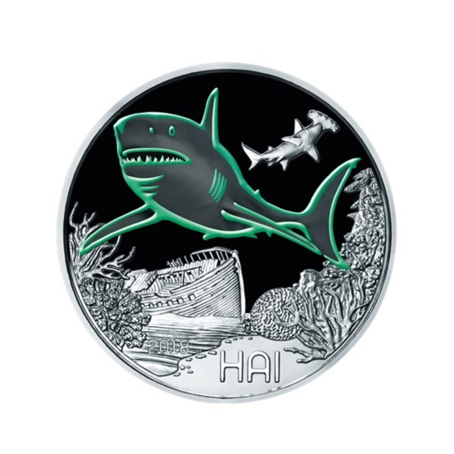 Austria 2019 - 3 Euro commemorative - Shark - 7/12