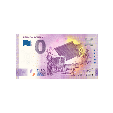 Bilhete de lembrança de zero para euro - Longan Reunião - França - 2022