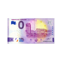 Bilhete de lembrança de zero a euro - abadia de Lagrasse - França - 2022