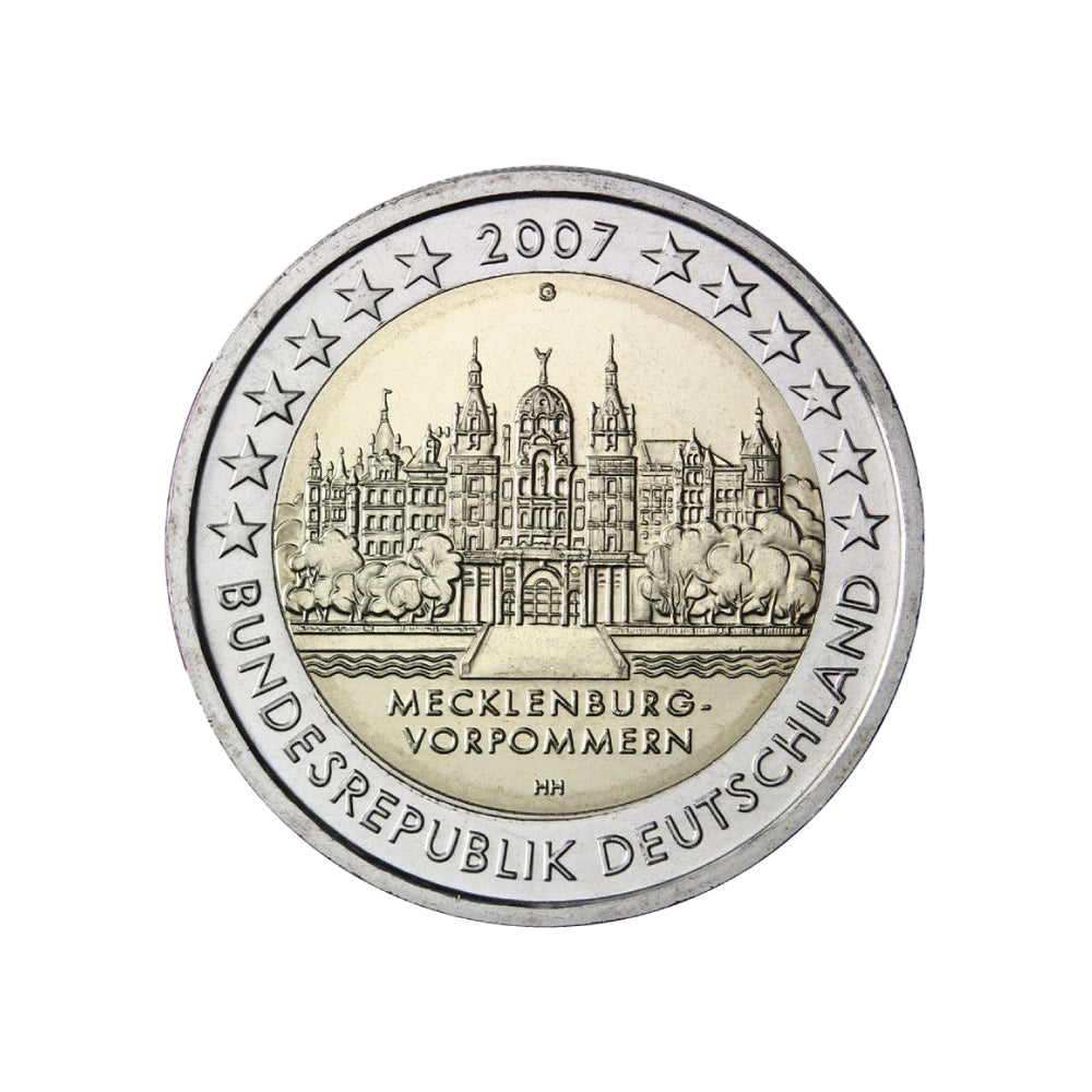 Alemanha 2007 - 2 Euro comemorativo - Château de Schwerin