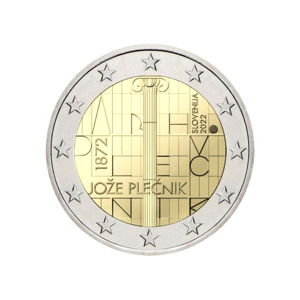 Slowenien 2022 - € 2 Gedenkkreis - Joze Plecnik