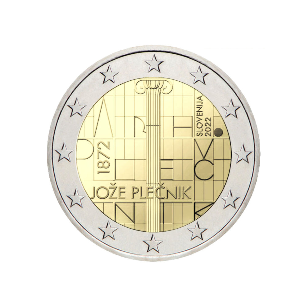 Eslovênia 2022 - € 2 comemorativa - Joze Plecnik