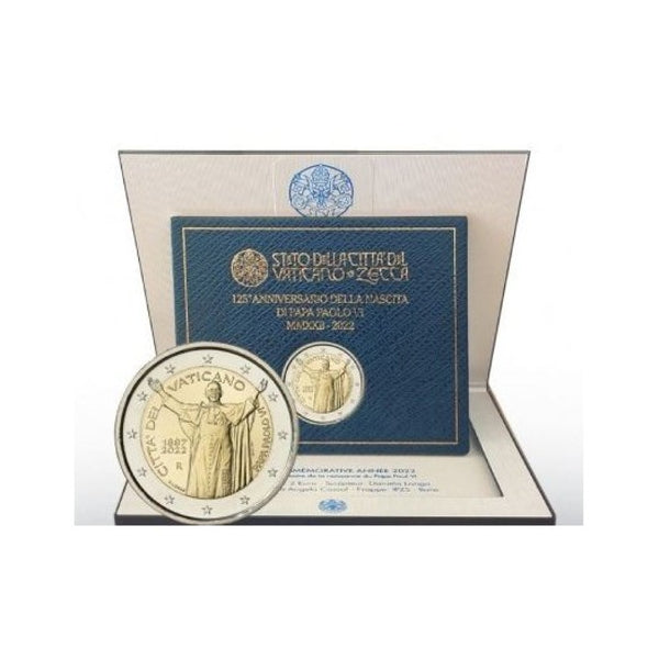 Vatican 2022 - 2 Euros Commémorative - 125 ans de la naissance du pape Paul VI - BU