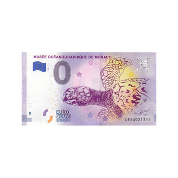 Billet souvenir de zéro euro - Musée Océanographique de Monaco - Monaco - 2020