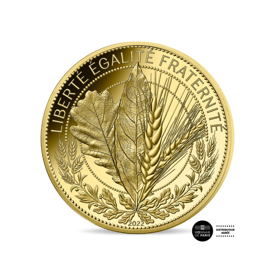 Natures de France - Trilogy - Mint of € 10,000 Gold - 2022