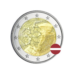 Lettonie 2022 - 2 Euros Commémorative - 35 ans du Programme Erasmus
