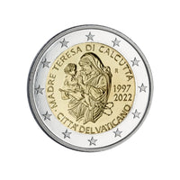 Vaticano 2022 - 2 Euro comemorativo - 25 anos de morte da mãe Thériesa - BU