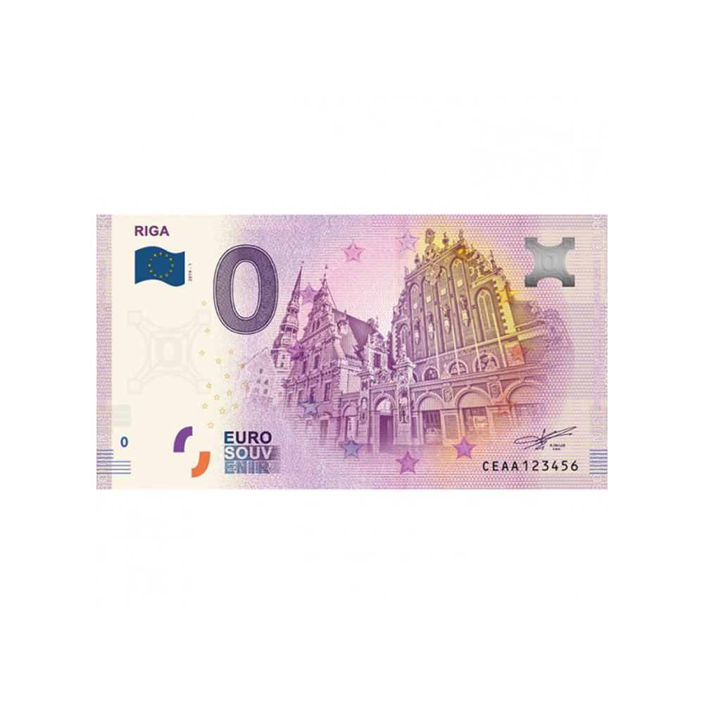Billet souvenir de zéro euro - Riga - Lettonie - 2019