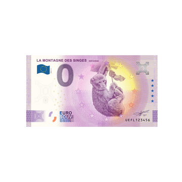 Billet souvenir de zéro euro - La montagne des singes - France - 2022