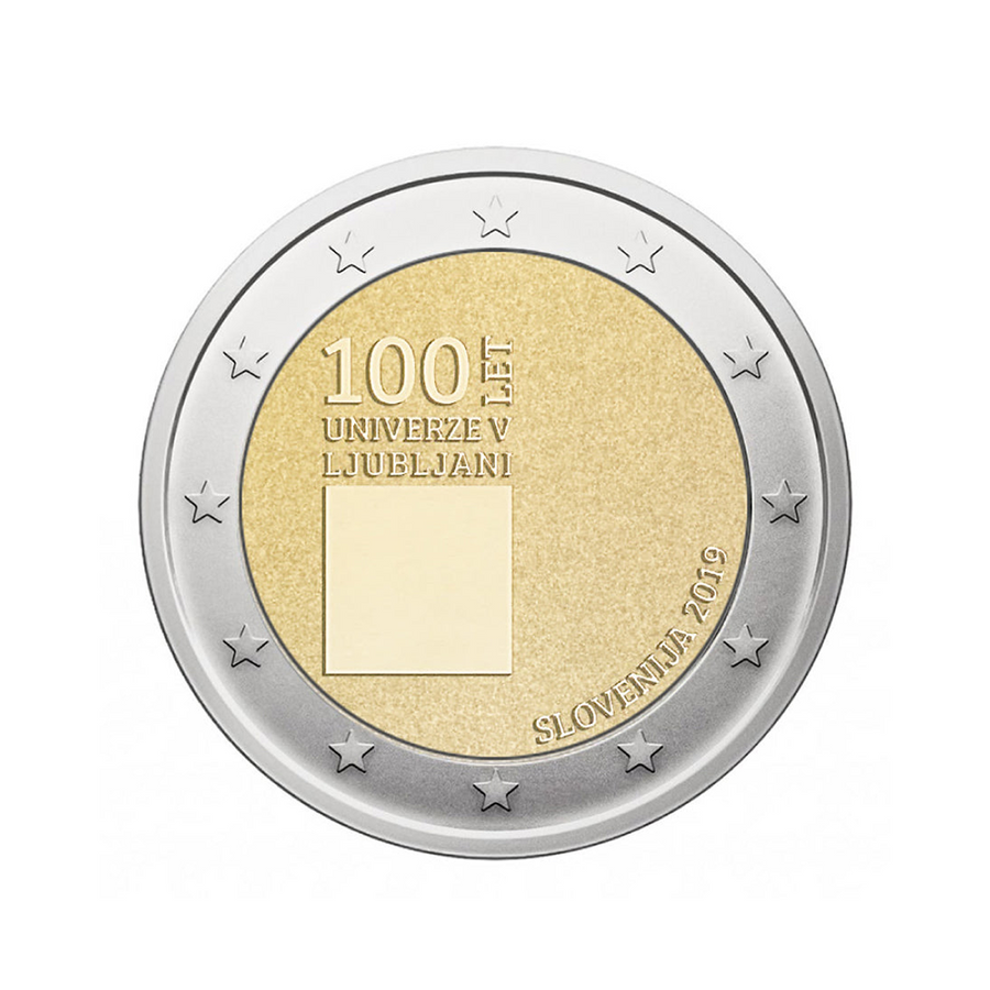 Eslovênia - 2 Euro comemorativo - 2019 - Universidade de Ljubljana