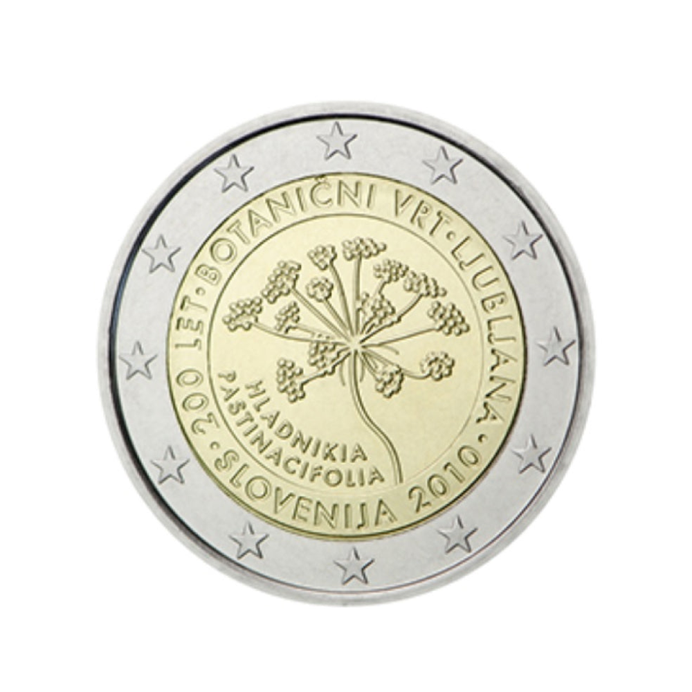 Eslovênia 2010 - 2 Euro comemorativo - Jardim Botânico de Ljubljana