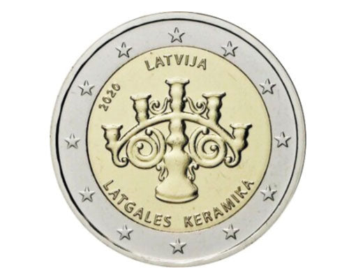 Letônia 2 euros comemorativo Latgalles Keramika 2020