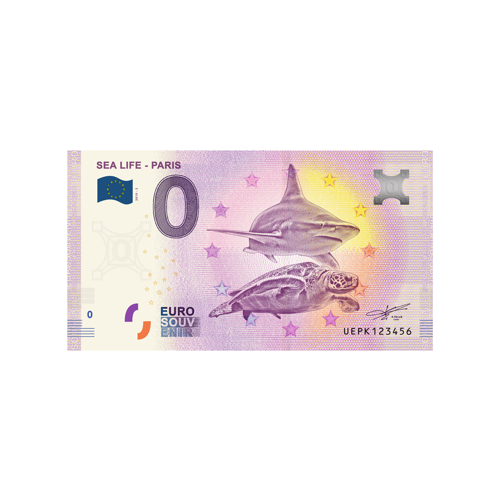 Souvenir -Ticket von null bis euro - Meeresleben - Paris 2 - Frankreich - 2019