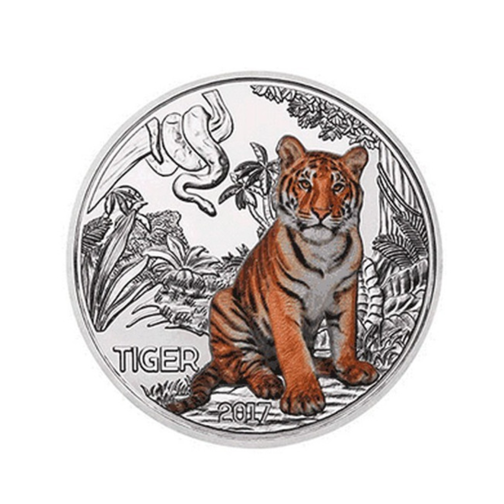 Austria 2017 - 3 Euro commemorative - Tiger - 2/12