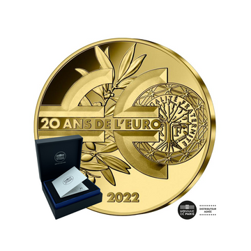 The 20th anniversary of the Euro - Semeuse - Currency of 5 Euro 1/2G - Gold Be