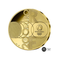 Paris Olympic Games 2024 - Handover - From Tokyo to Paris - 200 € Gold - 1 Oz Be