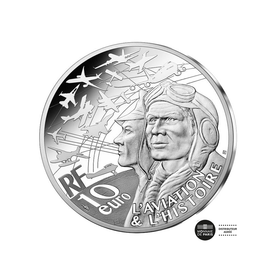 Alpha jet - valuta van € 10 gekleurd zilver - be 2021
