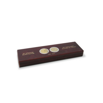 Ecrin Volterra - 50th anniversary of the Elysée Treaty - (1963 - 2013) comprising all parts of € 2 | Sold without cardboard box