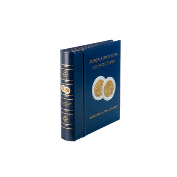 Pre -printed classic album - Optima, European commemorative pieces of € 2 + protective case, blue