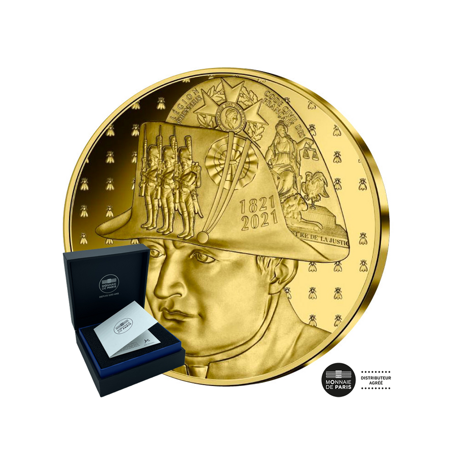 Napoleon 1st - Currency of 200 € Gold - Bicentenary of his disappearance - BE 2021
