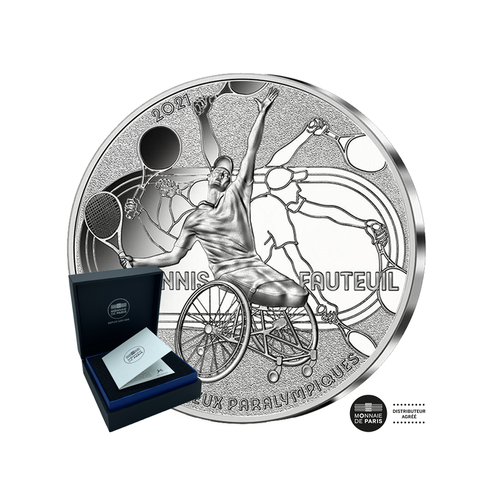 Paris 2024 Paralympic Games - Les Sports series - Tennis Armchair - 10 Euro Silver BE - 2021