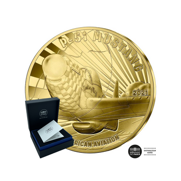 Mustang P51 - Currency of 50 € 1/4 Oz or - BE 2021