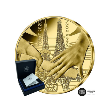 Paris Olympic Games 2024 - Handover - From Tokyo to Paris - 200 € Gold - 1 Oz Be